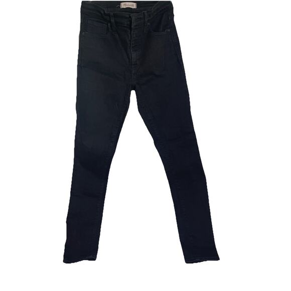 Madewell High Rise Skinny Women's Size 27 T Black Denim Skinny Jeans - Picture 1 of 4